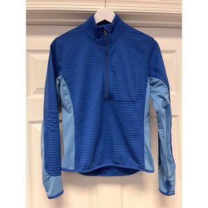 Nike Royal Blue Sphere Thermal Half Zip Warm Up Pullover sz S EUC
